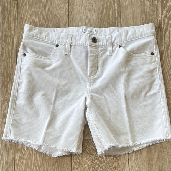 Carve Designs Pants - Carve White Corduroy Frayed Hem Women's Shorts 4